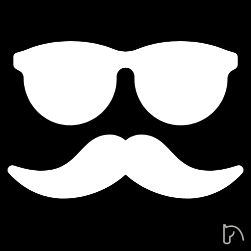 MOLDE MASCULINO ÓCULOS BIGODE