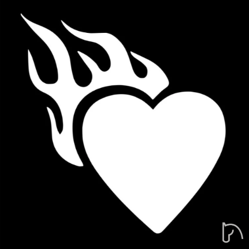 MOLDE CORAÇÃO FOGO