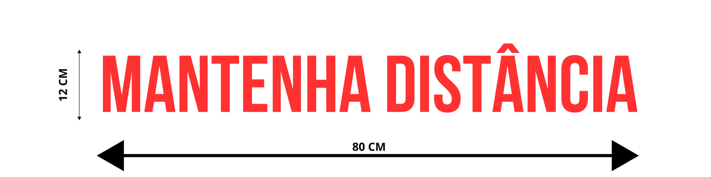 ADESIVO PARA TRAILER / CAMINHÃO - MANTENHA DISTÂNCIA