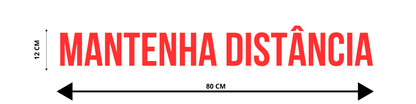 ADESIVO PARA TRAILER / CAMINHÃO - MANTENHA DISTÂNCIA
