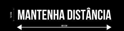 ADESIVO PARA TRAILER / CAMINHÃO - MANTENHA DISTÂNCIA