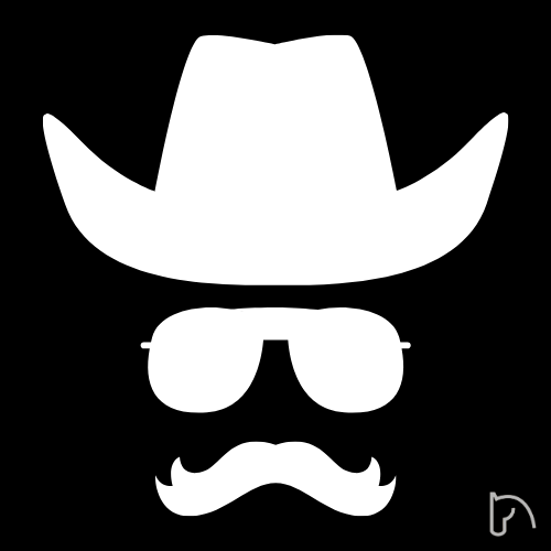 MOLDE MASCULINO ÓCULOS BIGODE E CHAPÉU 2